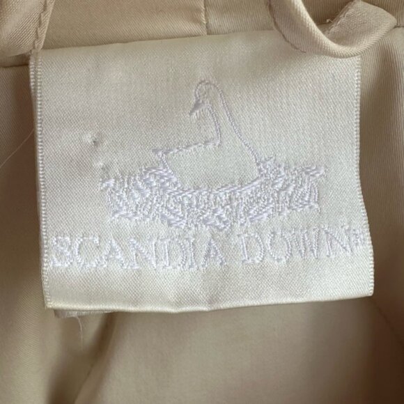 Scandia Home Quilted Down Wrap Jacket Coat Cream - Picture 6 of 8